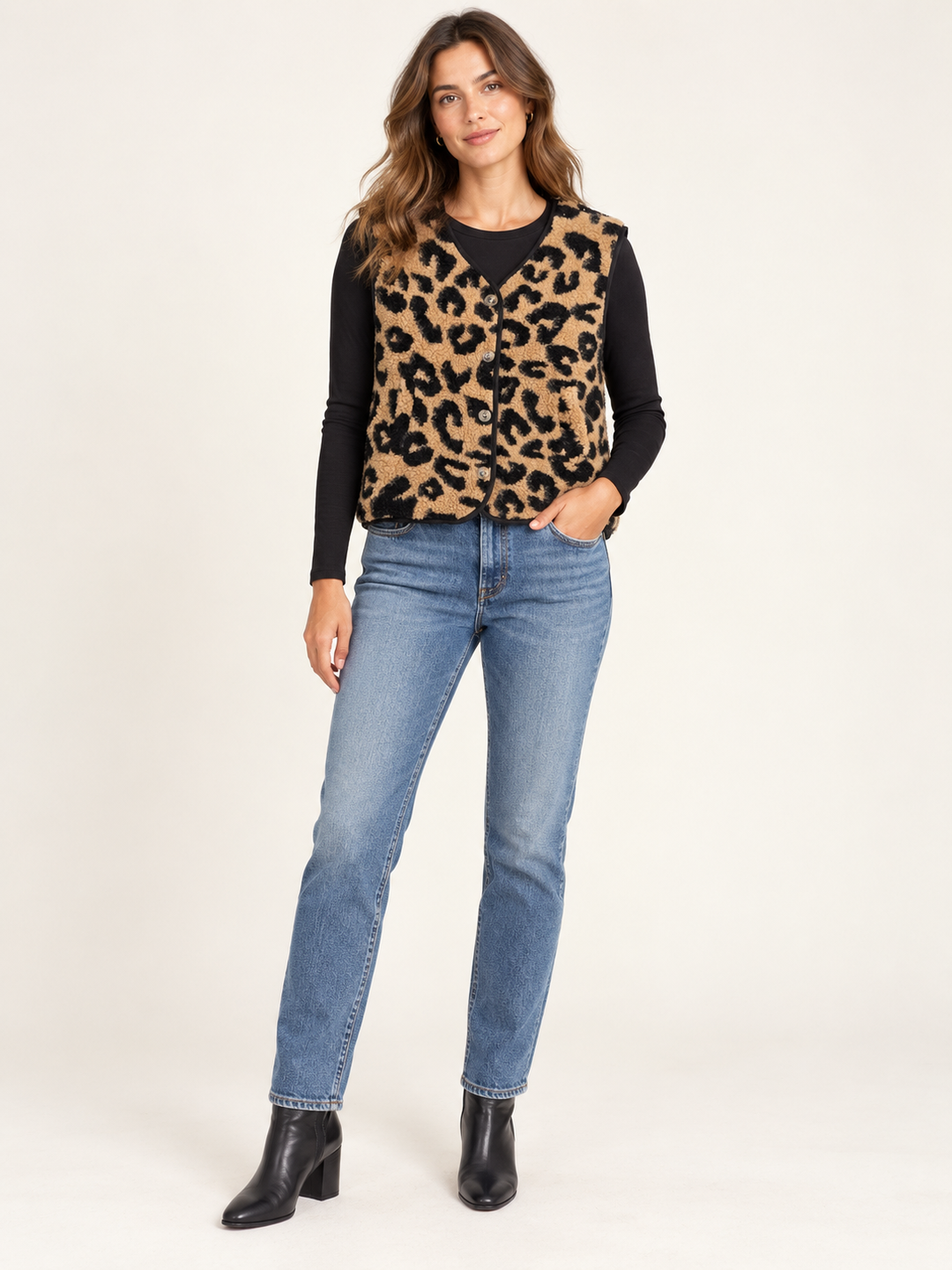 Boutique Kama - Leopard Print Vest