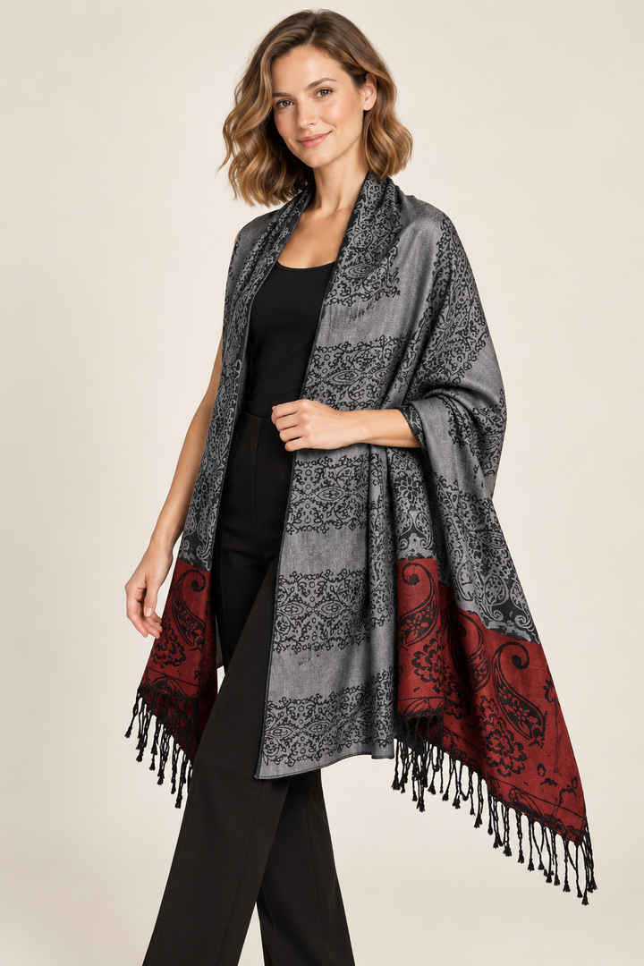 Heritage Paisley Reversible Pashmina Wrap