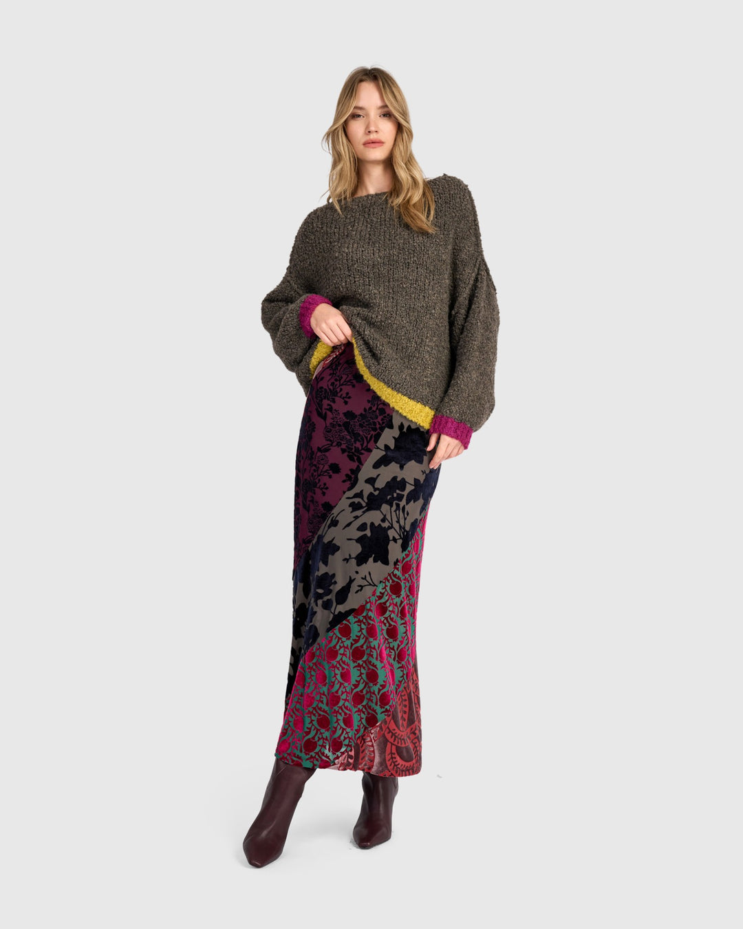 Alembika Clothing - Riff Boucle Sweater, Truffle