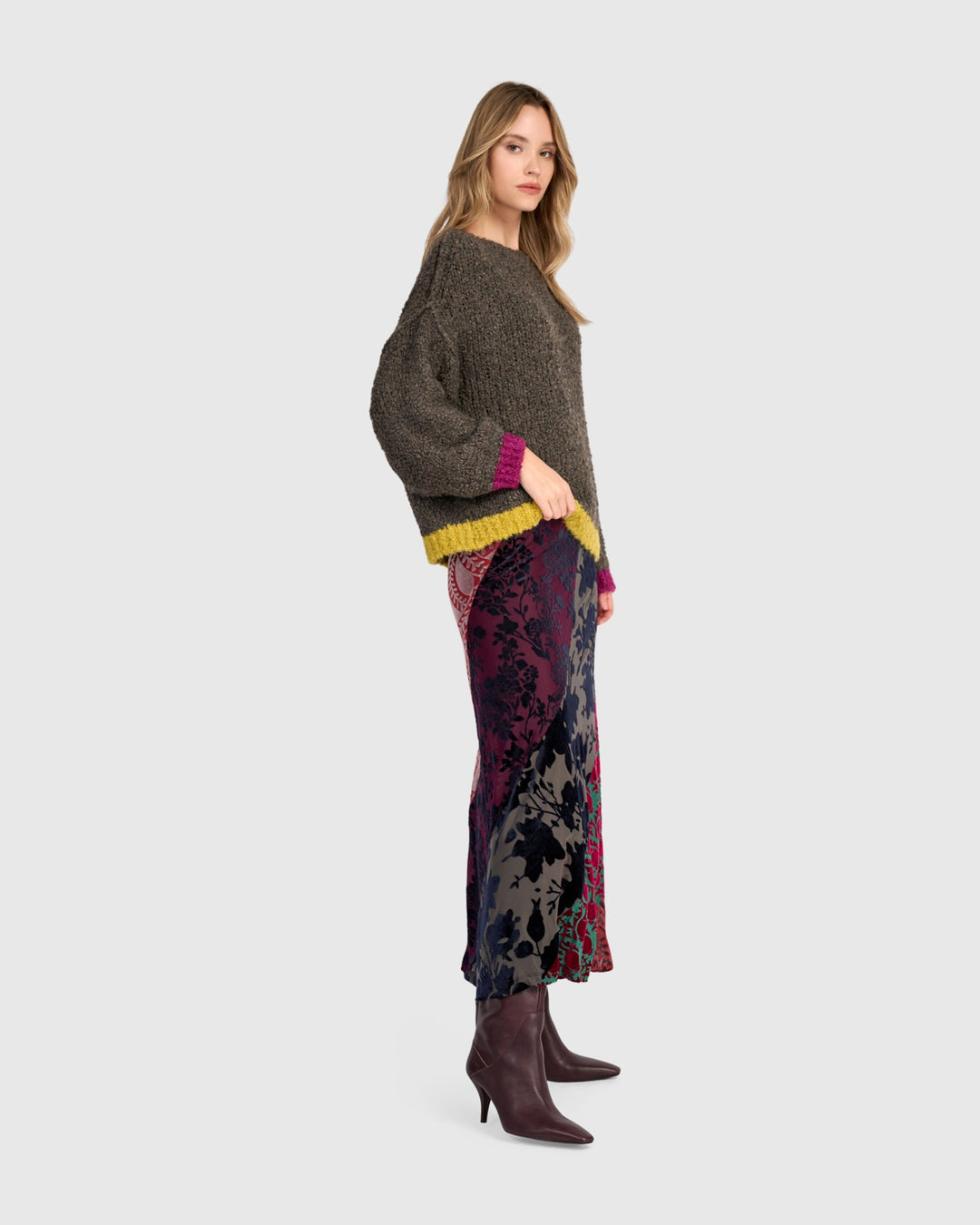 Alembika Clothing - Riff Boucle Sweater, Truffle