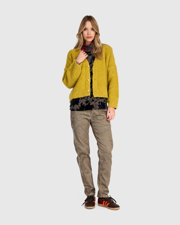Alembika Clothing - Teddy Boucle Cardigan, Sunflower