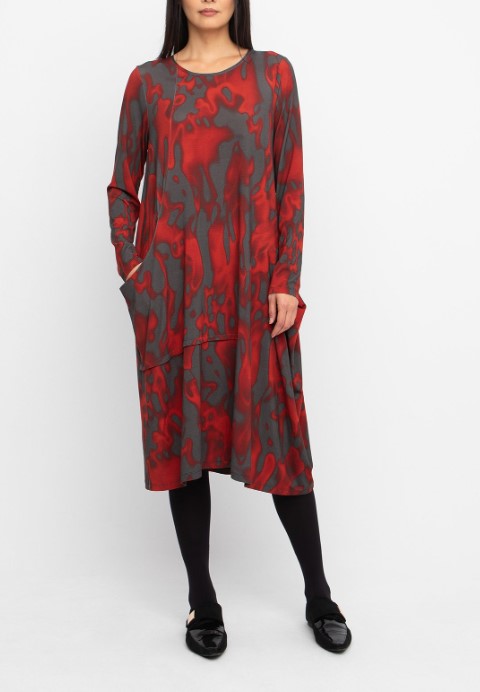 Ozai N Ku Dresses - Ozai N Ku Fahrenheit Dress, Flames FINAL SALE ITEM