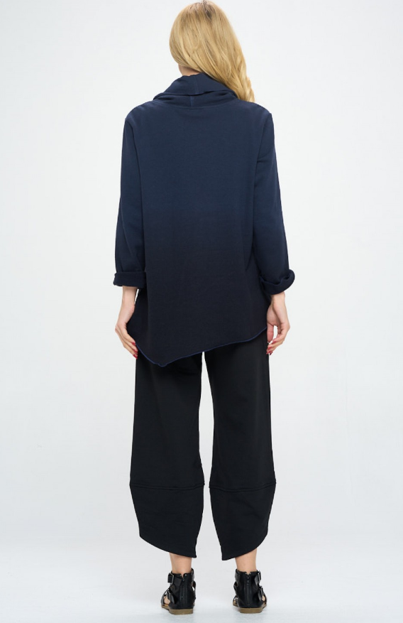 Focus Clothing - Fleece Terry Mock Neck Tunic FINAL SALE ITEM