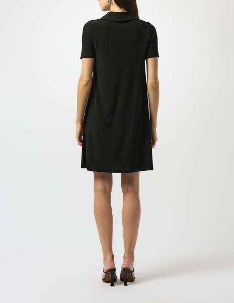 Joseph Ribkoff - Silky Knit Zipped Collar Trapeze Dress