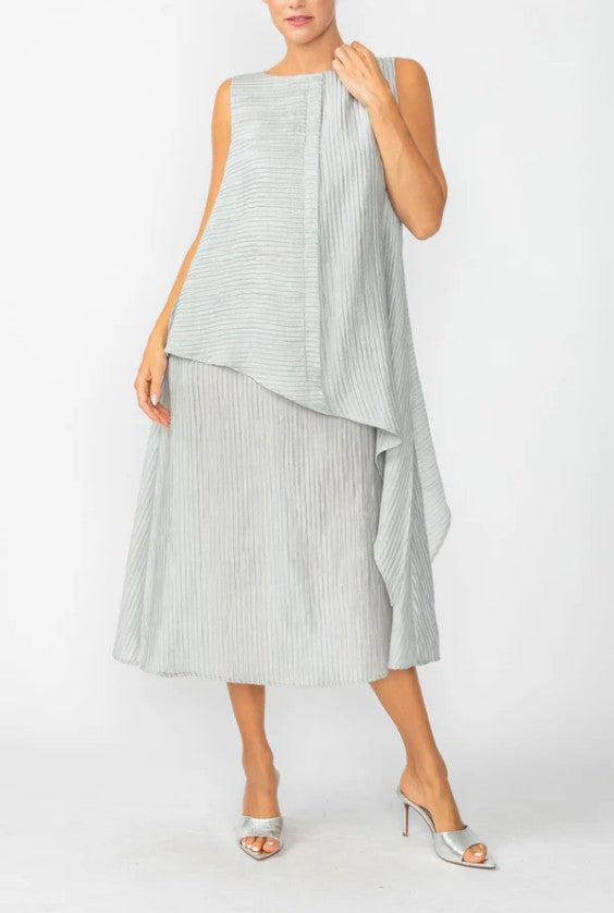 IC Collections - Layered Dress With Back Zip