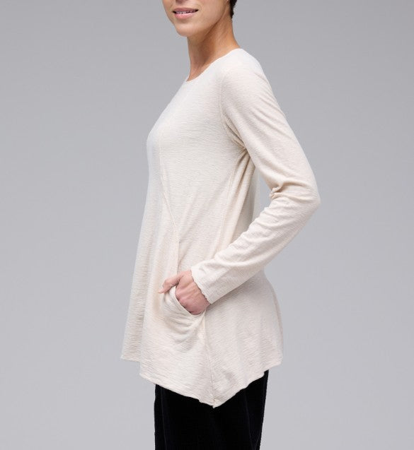 【値引不可】Hériter エリテ/ cut jacquard blouse Plus Size - Harper Georgette Pullover 3/4 Sleeve Tunic