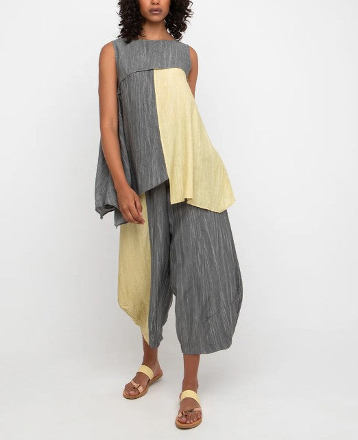 Ozai N Ku Lookout Lantern Pants, Slate/Butter FINAL SALE ITEM