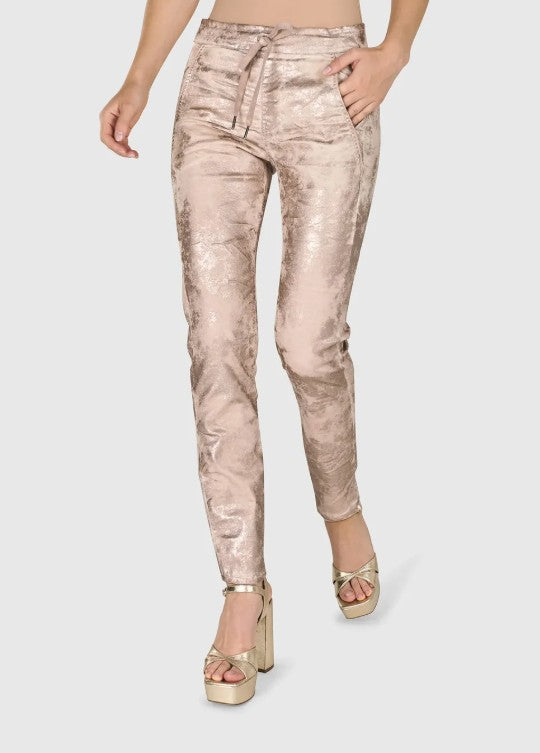 Alembika Pants - Iconic Stretch Jeans, Rose Gold Nude FINAL SALE ITEM