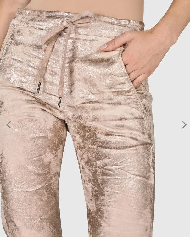 Alembika Pants - Iconic Stretch Jeans, Rose Gold Nude FINAL SALE ITEM