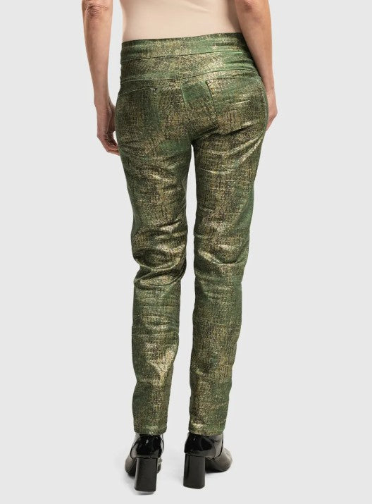 Alembika Clothing - Iconic Stretch Jeans Desires, Green FINAL SALE ITEM