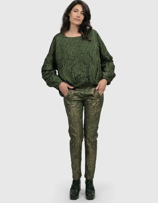 Alembika Clothing - Iconic Stretch Jeans Desires, Green FINAL SALE ITEM