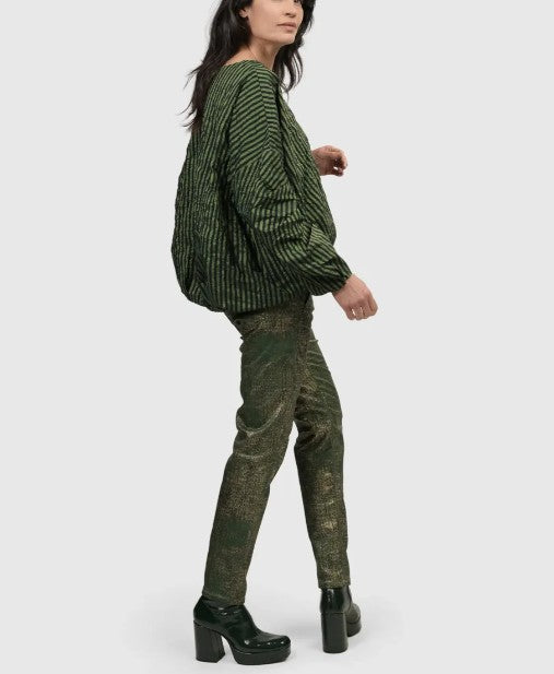 Alembika Clothing - Iconic Stretch Jeans Desires, Green FINAL SALE ITEM