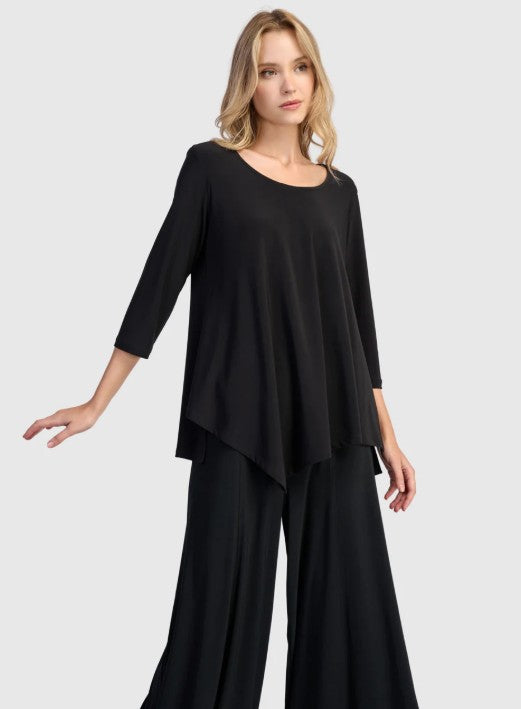 Alembika Essentials - Essential Slinky Point Hem Top, Black