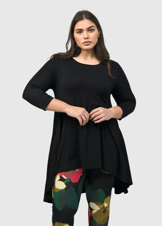 Alembika Essentials - Essential Swing Tunic Top, Black