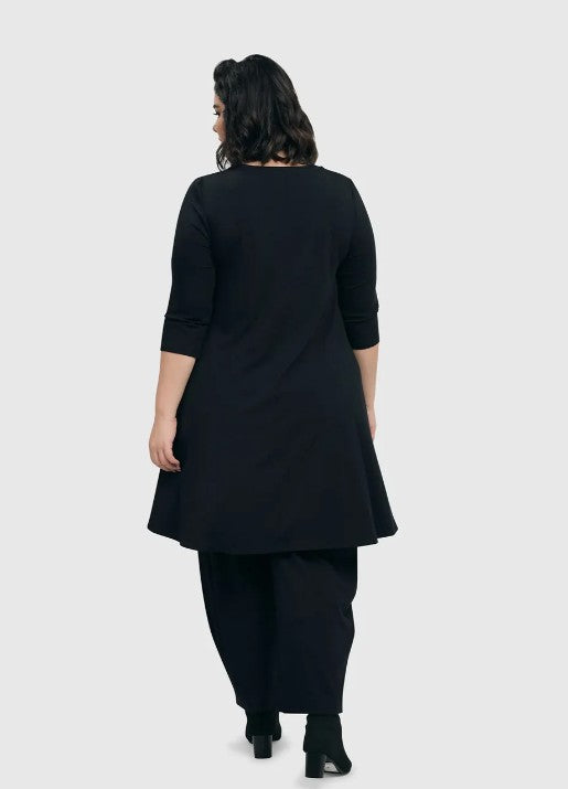 Alembika Essentials - Essential Swing Tunic Top, Black