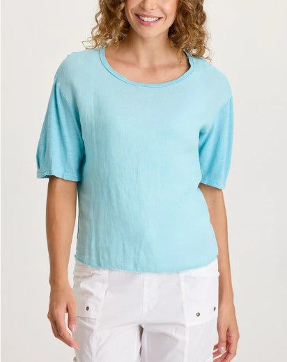 XCVI - Esti Linen Short Sleeve Tee
