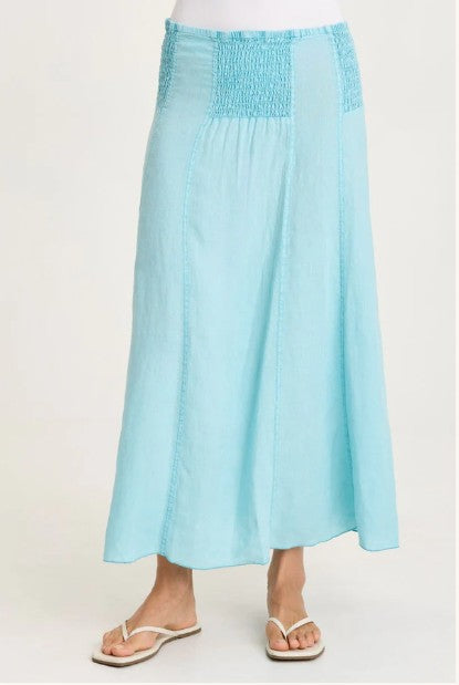 XCVI - Blake Linen Smocked Skirt/Dress