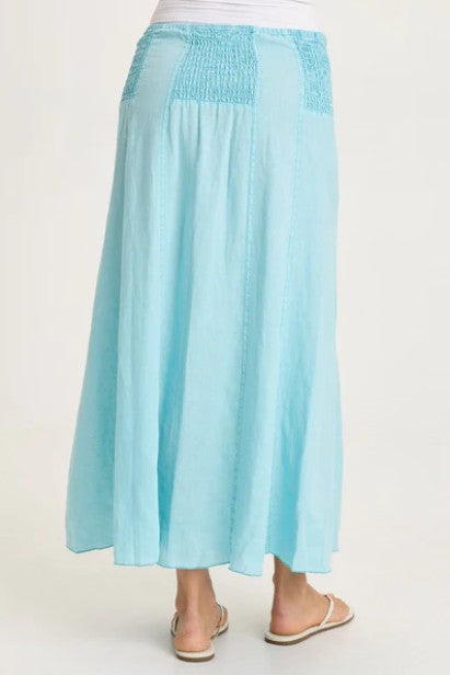 XCVI - Blake Linen Smocked Skirt/Dress