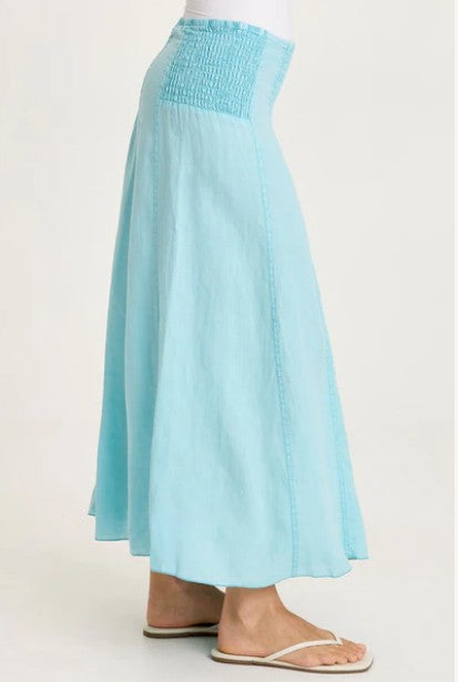 XCVI - Blake Linen Smocked Skirt/Dress