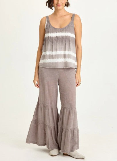Wearables By XCVI - Shawnie Linen Billowy Pintuck Tank