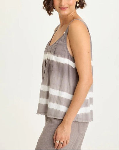 Wearables By XCVI - Shawnie Linen Billowy Pintuck Tank
