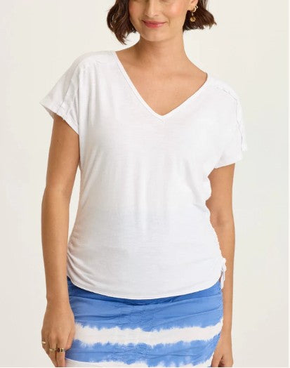 Wearables By XCVI - Diggory Jersey Cinchable Dolman Tee