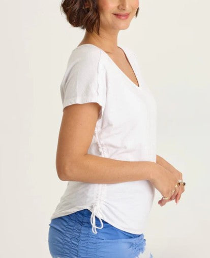 Wearables By XCVI - Diggory Jersey Cinchable Dolman Tee