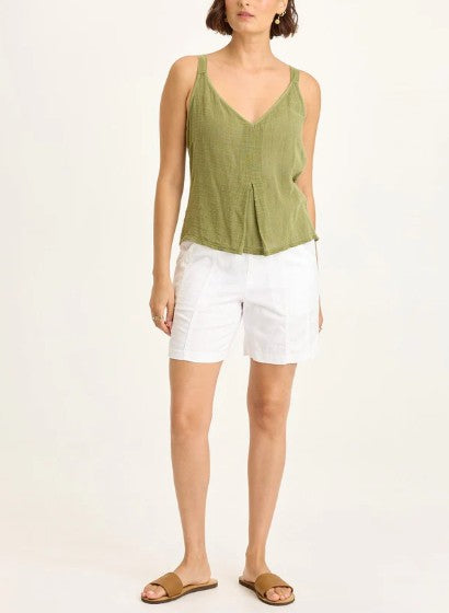 Wearables By XCVI - Hedley Gauze/Jersey Box Pleat Tank