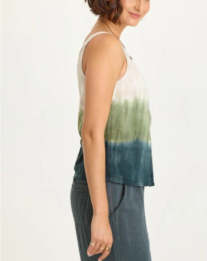 Wearables By XCVI - Hedley Gauze/Jersey Box Pleat Tank