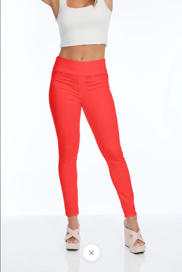 Lior Jeans - Stretchy Crimson Red Skinny Jeans Jane Lior Paris