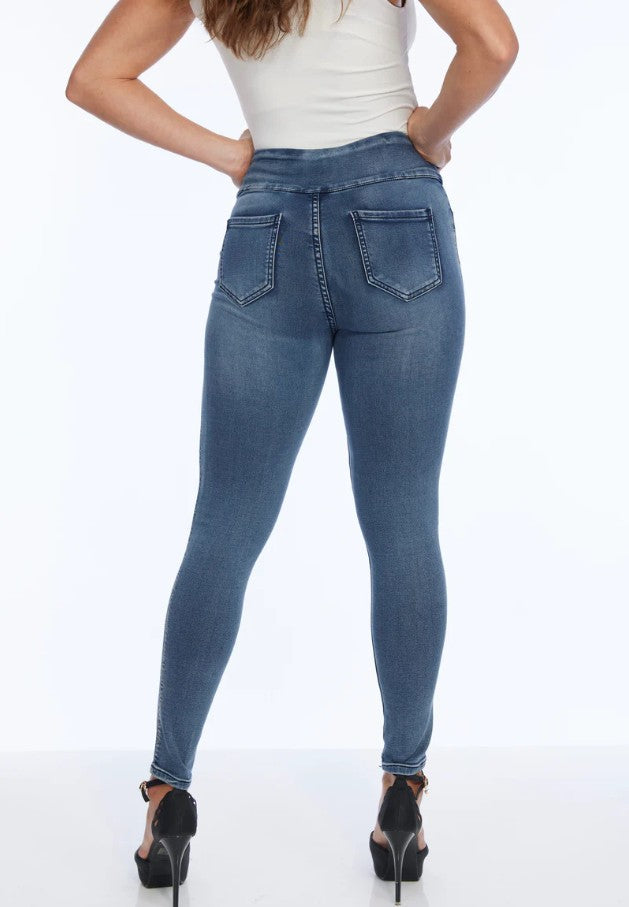 Lior Jeans - Blue Denim Jeans With Power Stretch LIOR | Jane