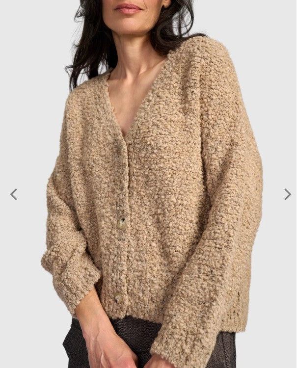 Alembika Clothing - Teddy Boucle Cardigan, Sand