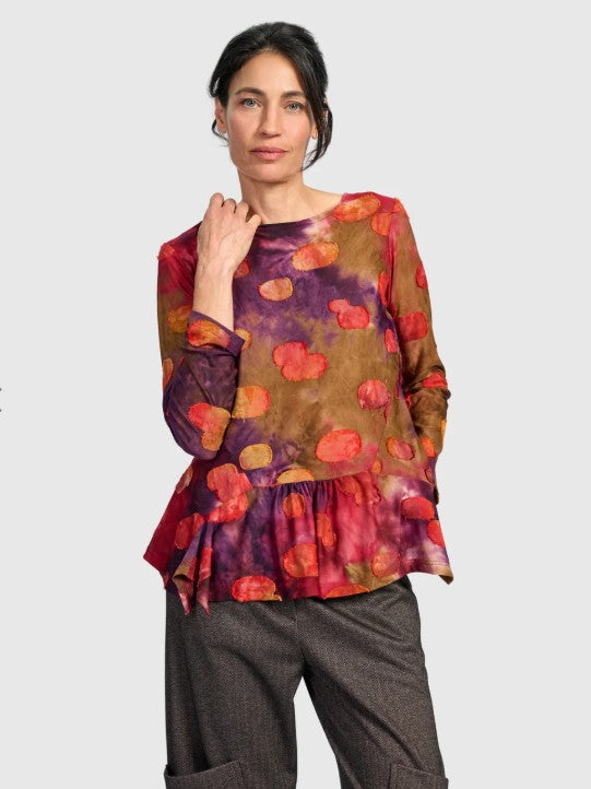 Alembika Tops - Addison Flouncy Tee, Berry Mix