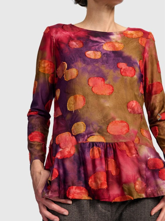 Alembika Tops - Addison Flouncy Tee, Berry Mix