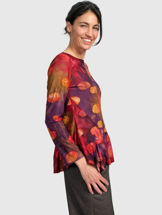 Alembika Tops - Addison Flouncy Tee, Berry Mix