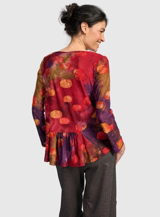 Alembika Tops - Addison Flouncy Tee, Berry Mix