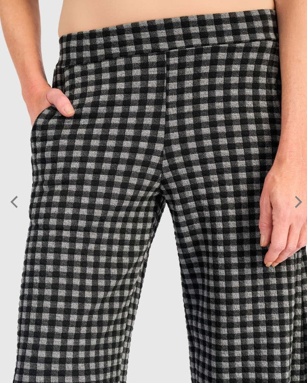 Alembika Pants - Moment Crop Pant, Graphite Check