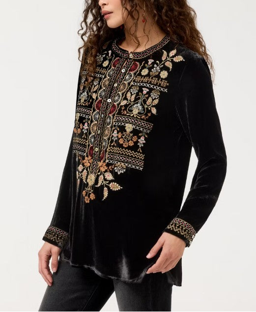 Johnny Was - VELVET HENLEY TUNIC