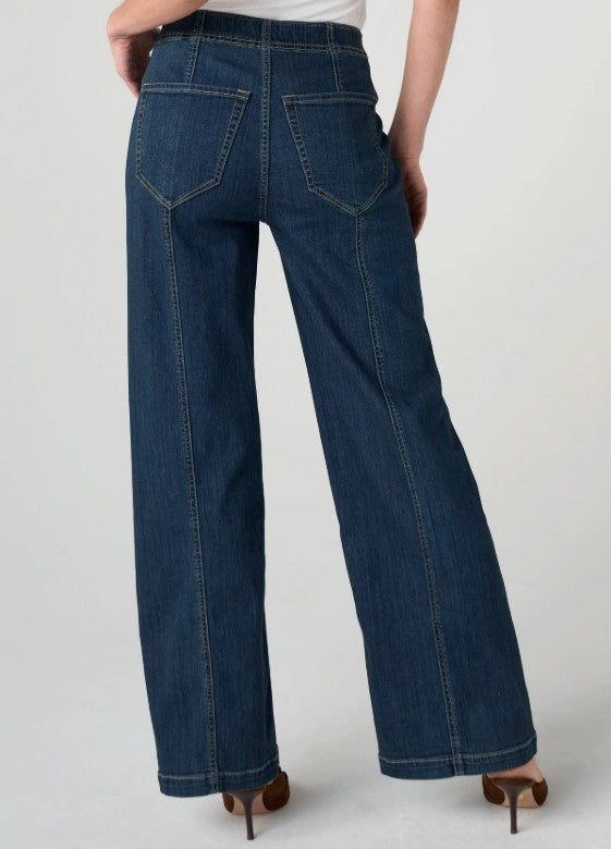 Liverpool Jeans - High Rise Pull-on Wide Leg W/ Seam Detail