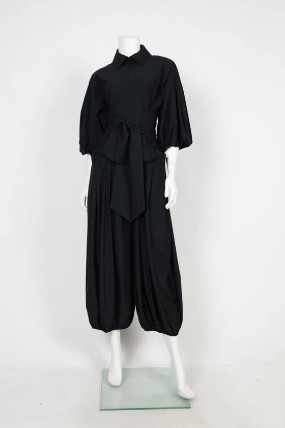 IC Collection - BLOUSON SLEEVE WILD-LEG JUMPSUIT