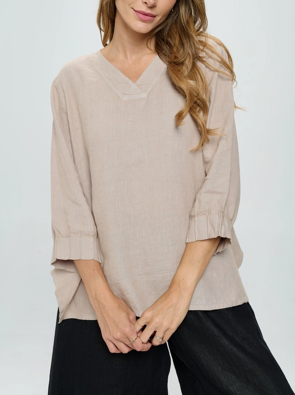 Focus Clothing -  3/4 SLEEVE TUNIC FINAL SALE ITEM