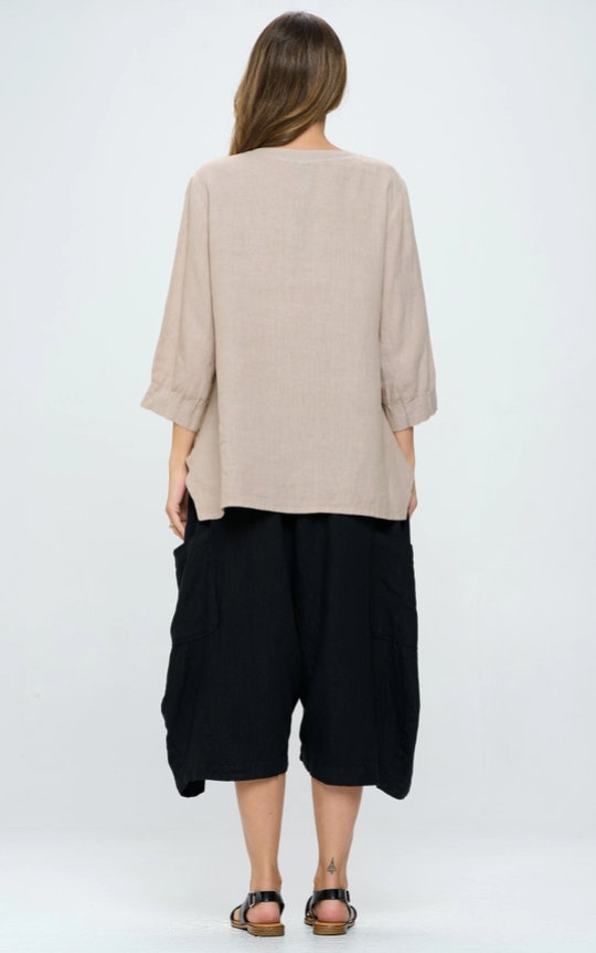 Focus Clothing -  3/4 SLEEVE TUNIC FINAL SALE ITEM