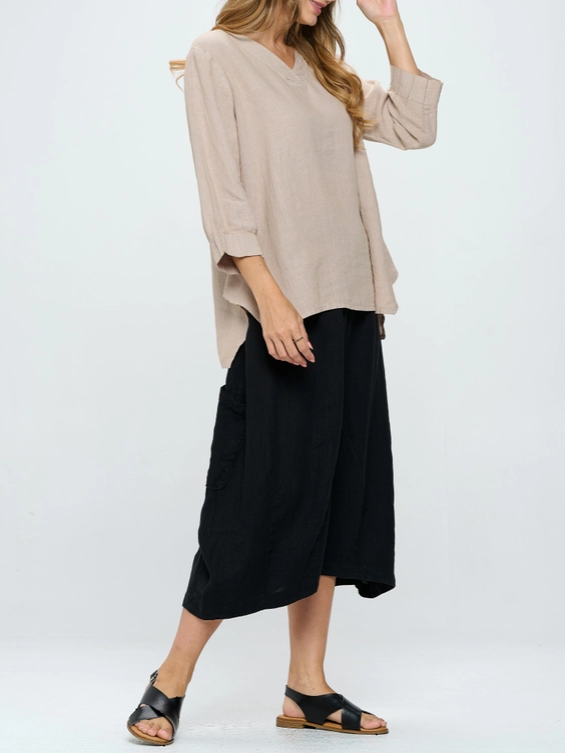 Focus Clothing -  3/4 SLEEVE TUNIC FINAL SALE ITEM