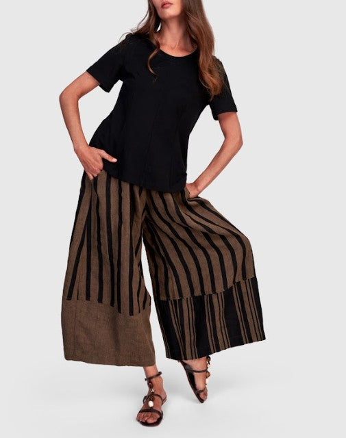Alembika Pants - Stripe Flood Pants, Terra