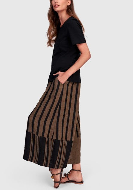 Alembika Pants - Stripe Flood Pants, Terra