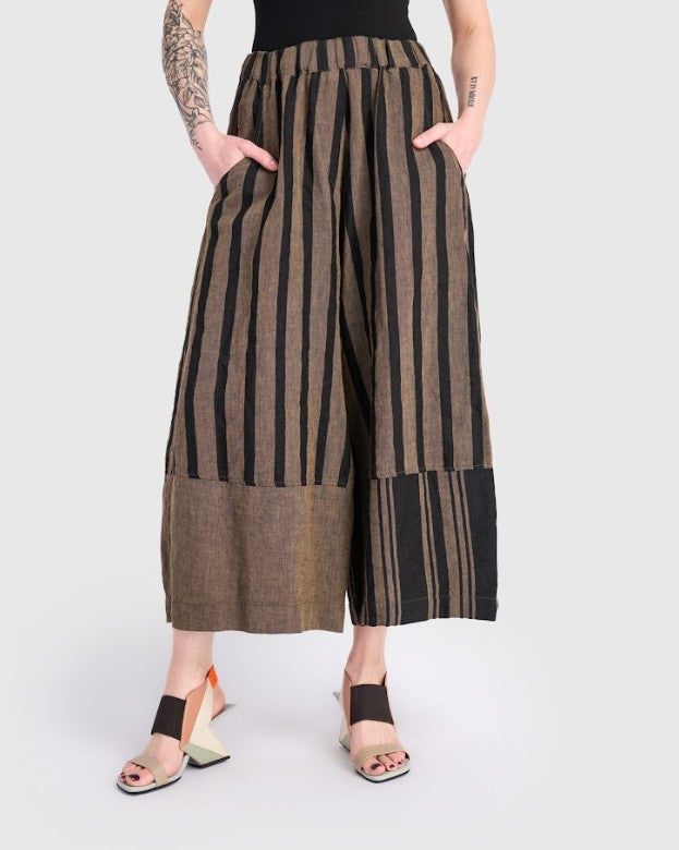 Alembika Pants - Stripe Flood Pants, Terra
