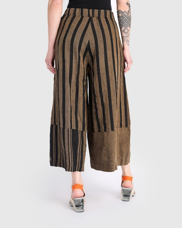 Alembika Pants - Stripe Flood Pants, Terra