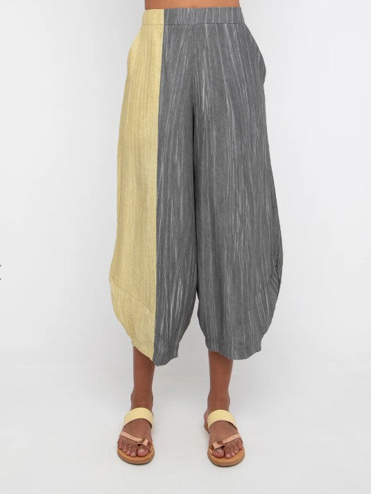 Ozai N Ku Lookout Lantern Pants, Slate/Butter FINAL SALE ITEM