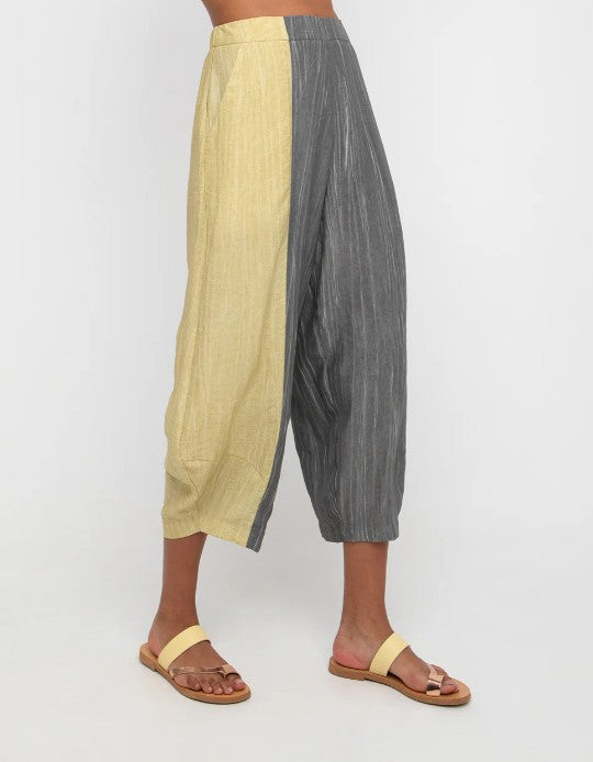 Ozai N Ku Lookout Lantern Pants, Slate/Butter FINAL SALE ITEM