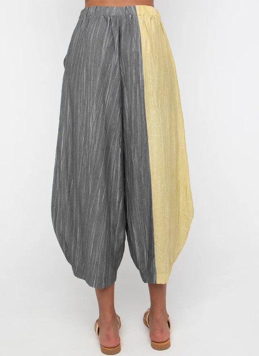 Ozai N Ku Lookout Lantern Pants, Slate/Butter FINAL SALE ITEM